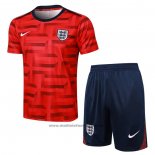 Ensemble Survetement Angleterre Manche Courte 24-25 Rouge - Shorts