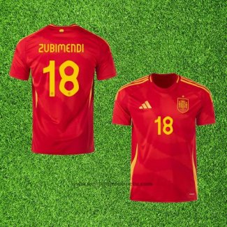 Maillot Espagne Joueur Zubimendi Domicile 2024