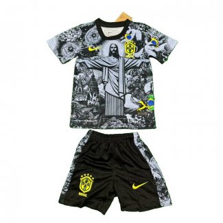 Maillot Bresil Jesus Enfant 24-25 Noir