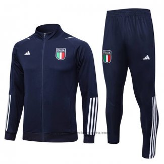 Ensemble Survetement Veste Italie Enfant 23-24 Bleu