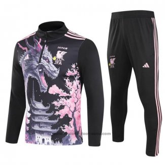 Ensemble Survetement Sweat Japon Dragon Enfant 24-25 Noir Y Rosa