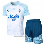Ensemble Survetement Manchester City Manche Courte 24-25 Bleu - Shorts