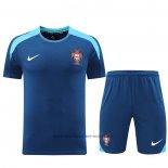 Ensemble Survetement Portugal Manche Courte 24-25 Bleu - Shorts