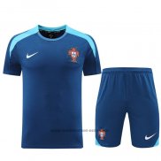 Ensemble Survetement Portugal Manche Courte 24-25 Bleu - Shorts