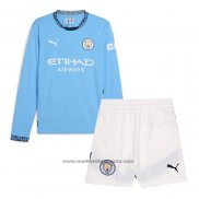 Maillot Manchester City Domicile Manches Longues Enfant 24-25