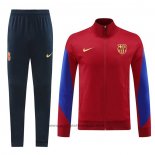 Ensemble Survetement Veste FC Barcelone 24-25 Rouge