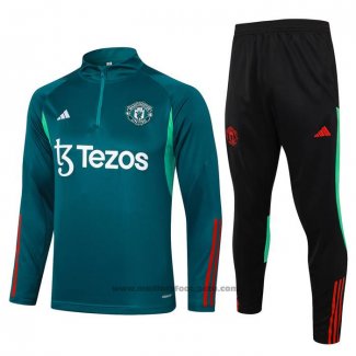 Ensemble Survetement Sweat Manchester United 24-25 Vert