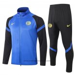 Ensemble Survetement Veste Inter Milan 2020-2021 Bleu