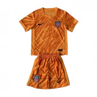 Maillot Etats-unis Gardien Enfant 2024 Orange