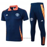 Conjunto Polo Manchester United 24-25 Bleu