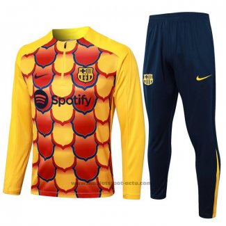 Ensemble Survetement Sweat FC Barcelone Enfant 24-25 Jaune