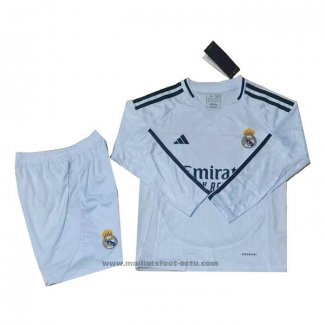 Maillot Real Madrid Domicile Manches Longues Enfant 24-25