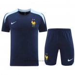 Ensemble Survetement France Manche Courte 24-25 Bleu - Shorts