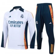 Ensemble Survetement Sweat Real Madrid 24-25 Blanc