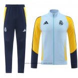 Ensemble Survetement Veste Real Madrid 24-25 Bleu Claro