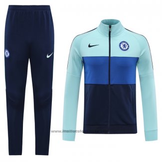 Ensemble Survetement Veste Chelsea 2020-2021 Bleu