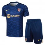 Ensemble Survetement FC Barcelone Manche Courte 24-25 Bleu - Shorts