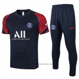 Ensemble Survetement Paris Saint-Germain Manche Courte 2020-2021 Bleu