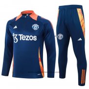 Ensemble Survetement Sweat Manchester United 24-25 Bleu