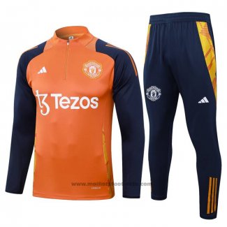 Ensemble Survetement Sweat Manchester United 24-25 Orange