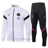 Ensemble Survetement Veste Paris Saint-Germain Jordan 2020-2021 Blanc