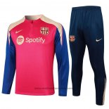 Ensemble Survetement Sweat FC Barcelone Enfant 24-25 Rouge