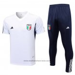 Ensemble Survetement Italie Manche Courte 23-24 Blanc