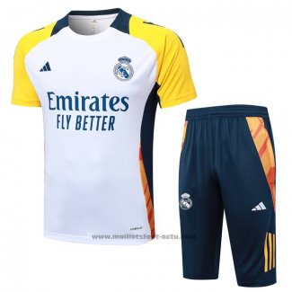 Ensemble Survetement Real Madrid Manche Courte 24-25 Blanc - Shorts