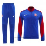 Ensemble Survetement Veste FC Barcelone 24-25 Bleu