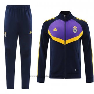 Ensemble Survetement Veste Real Madrid 24-25 Bleu