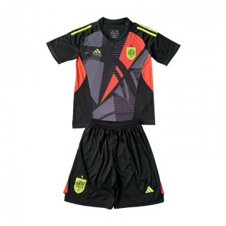 Maillot Espagne Gardien Enfant 2024 Noir