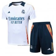 Ensemble Survetement Real Madrid Manche Courte 24-25 Blanc - Shorts