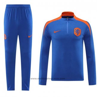 Ensemble Survetement Sweat Pays-bas 24-25 Bleu