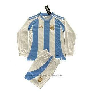 Maillot Argentine Domicile Manches Longues Enfant 2024